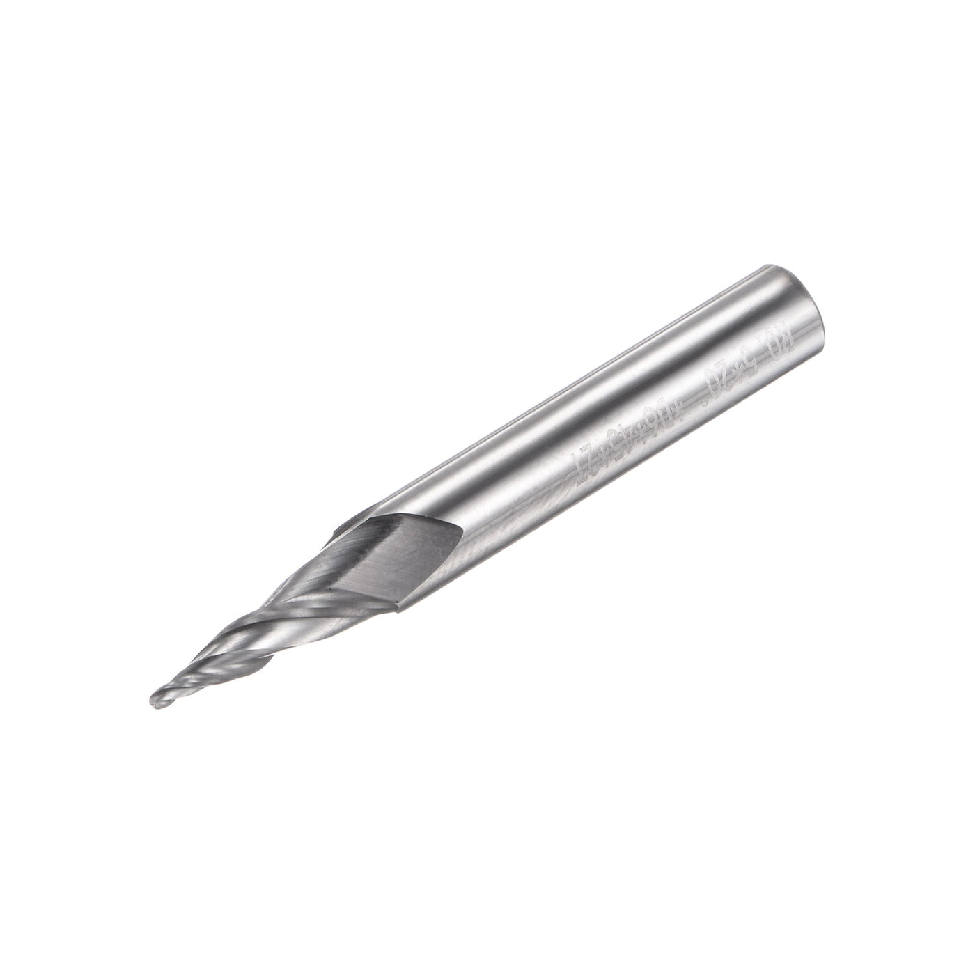 uxcell Uxcell 1mm x 6mm 20 Degree Angle Uncoated Carbide 2 Flute Tapered Ball Nose End Mill