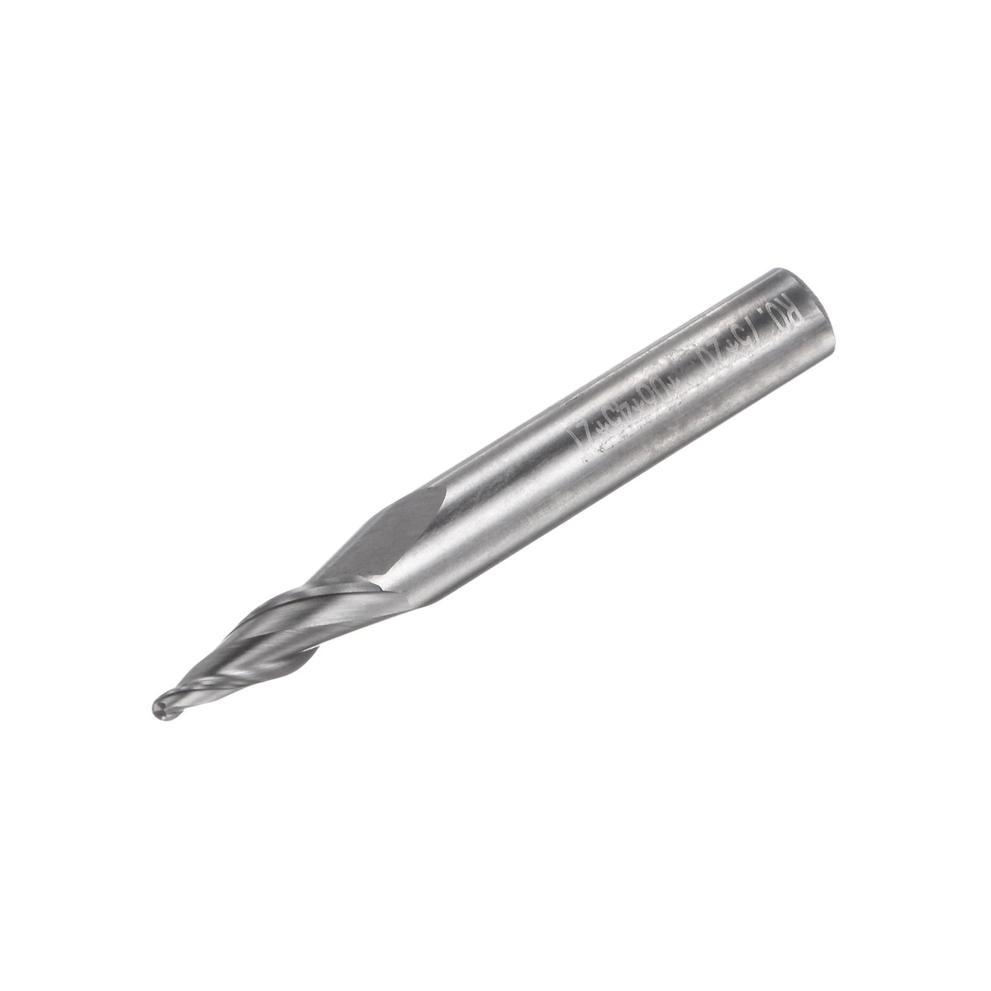 uxcell Uxcell 1.5mm x 6mm 20 Degree Angle Uncoated Carbide 2 Flute Tapered Ball Nose End Mill