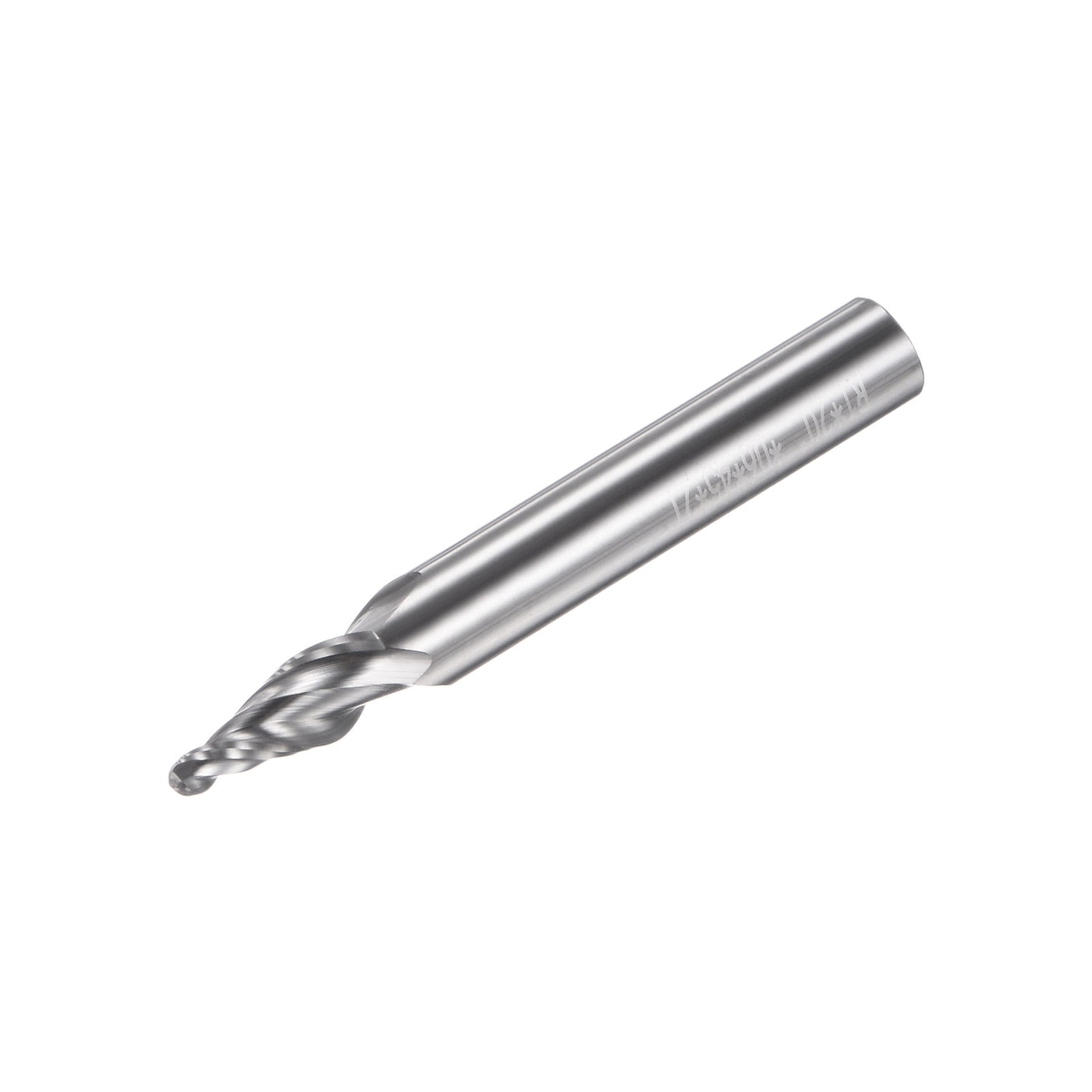 uxcell Uxcell 2mm x 6mm 20 Degree Angle Uncoated Carbide 2 Flute Tapered Ball Nose End Mill