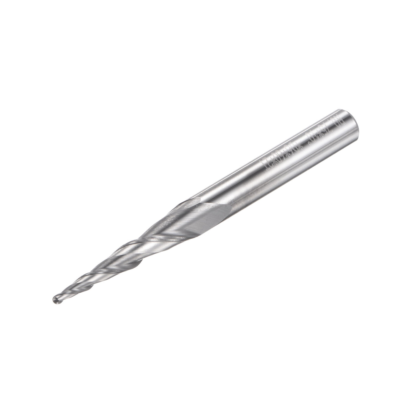 uxcell Uxcell 1.5mm x 6mm 10 Degree Angle Uncoated Carbide 2 Flute Tapered Ball Nose End Mill