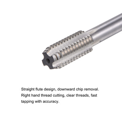 Harfington Uxcell 1/2-12 BSW High Speed Steel 5" Length 4 Straight Flute Machine Screw Thread Tap