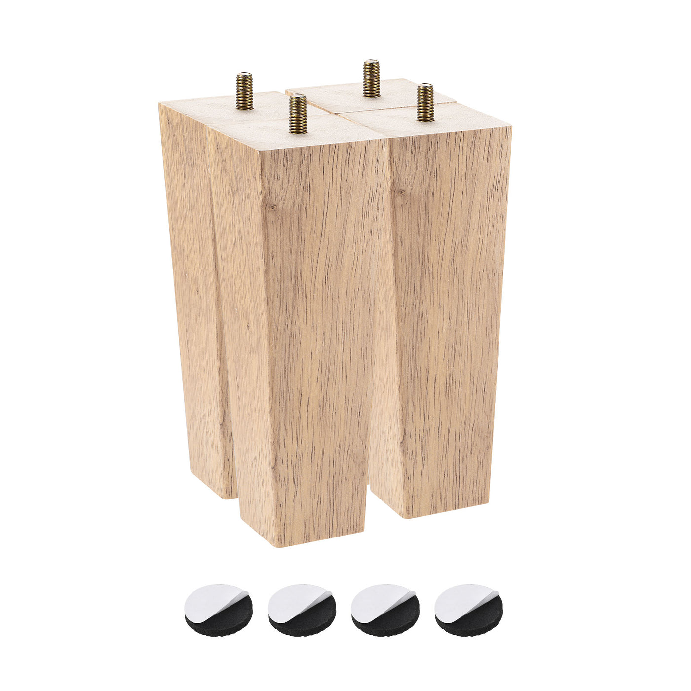 uxcell Uxcell Furniture Legs, Square Solid Wood Couch Legs