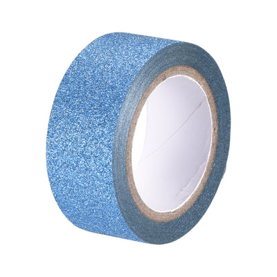 Harfington Glitter Tape, Decorative Craft Tape Blue 1.5cm x 5 M