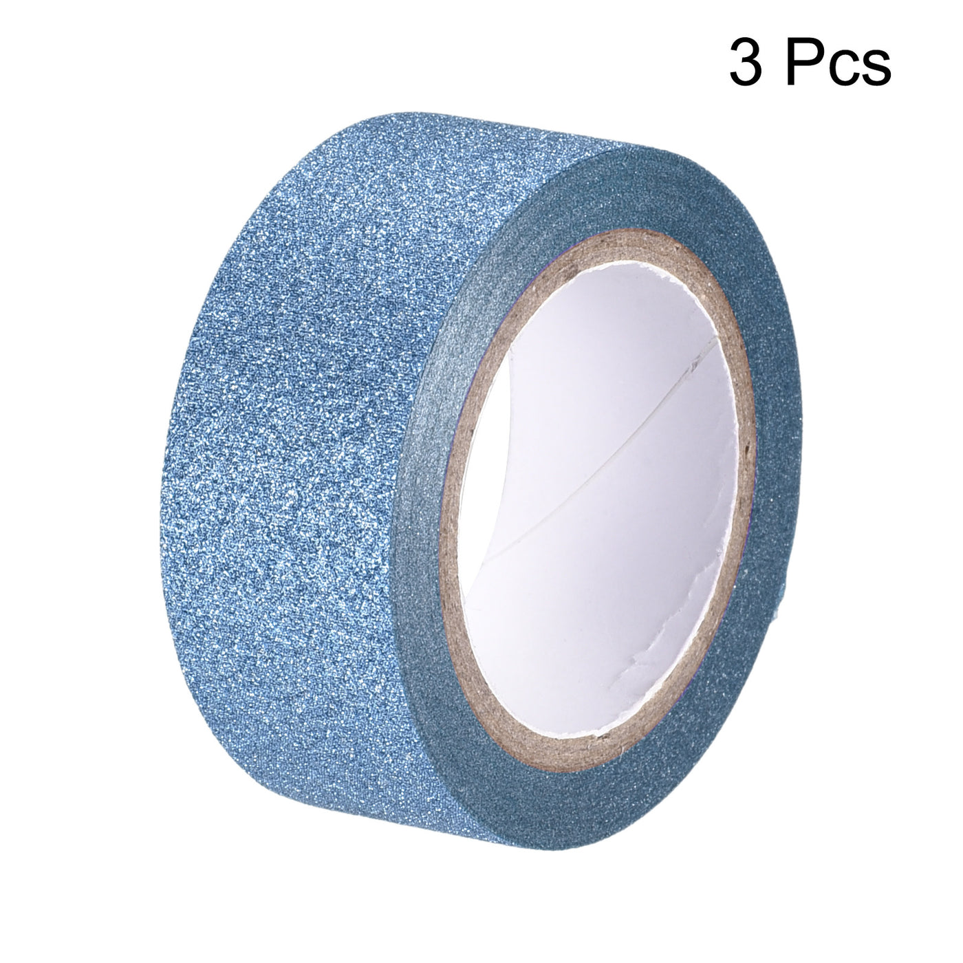 Harfington Glitter Tape, Decorative Craft Tape Blue 1.5cm x 5 M Pack of 3