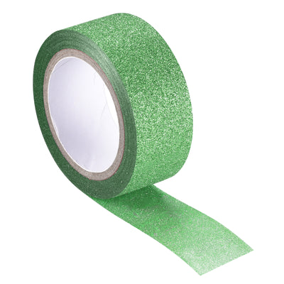 Harfington Glitter Tape, Decorative Craft Tape Green 1.5cm x 5 M