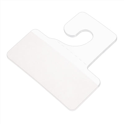 Harfington Clear Self Adhesive Hang Tab Hook, 50x50mm Plastic Display Folding Tabs for Retail Store Display, Pack of 200