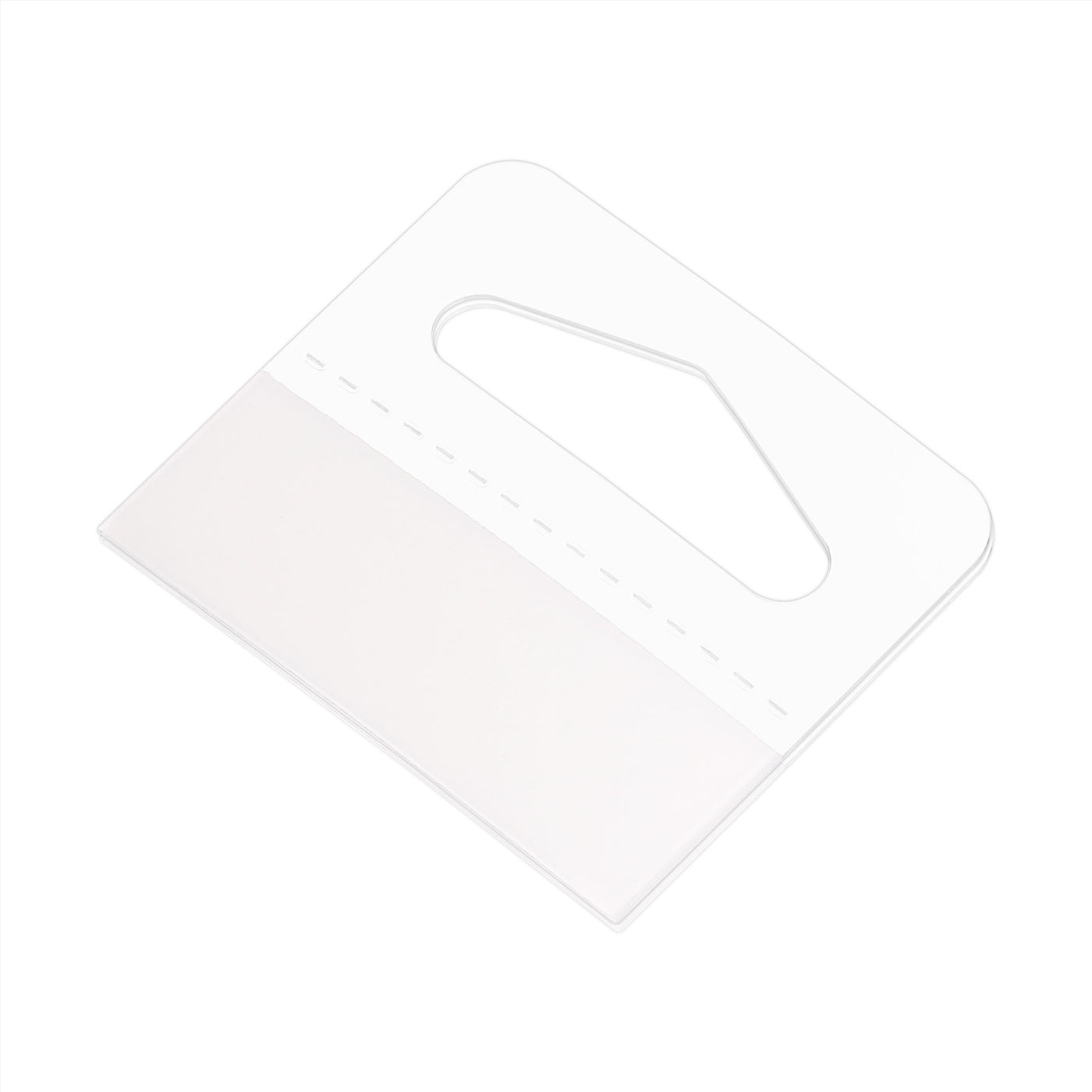 Harfington Clear Self Adhesive Hang Tab Hook, 50x45mm Plastic Display Folding Tabs for Retail Store Display, Pack of 200