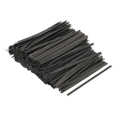 Harfington Twist Ties 4" Paper Closure Tie for Party Bags, Candy, Crafts Black 1500pcs