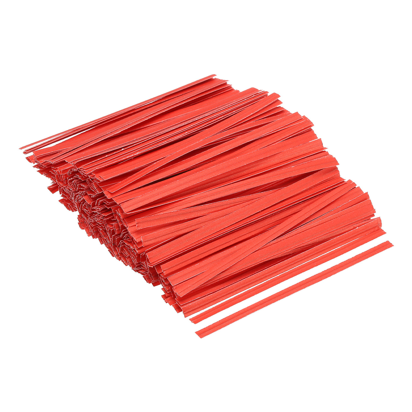 Harfington Twist Ties 3.5" Paper Closure Tie for Party Bags, Candy, Crafts Red 500pcs