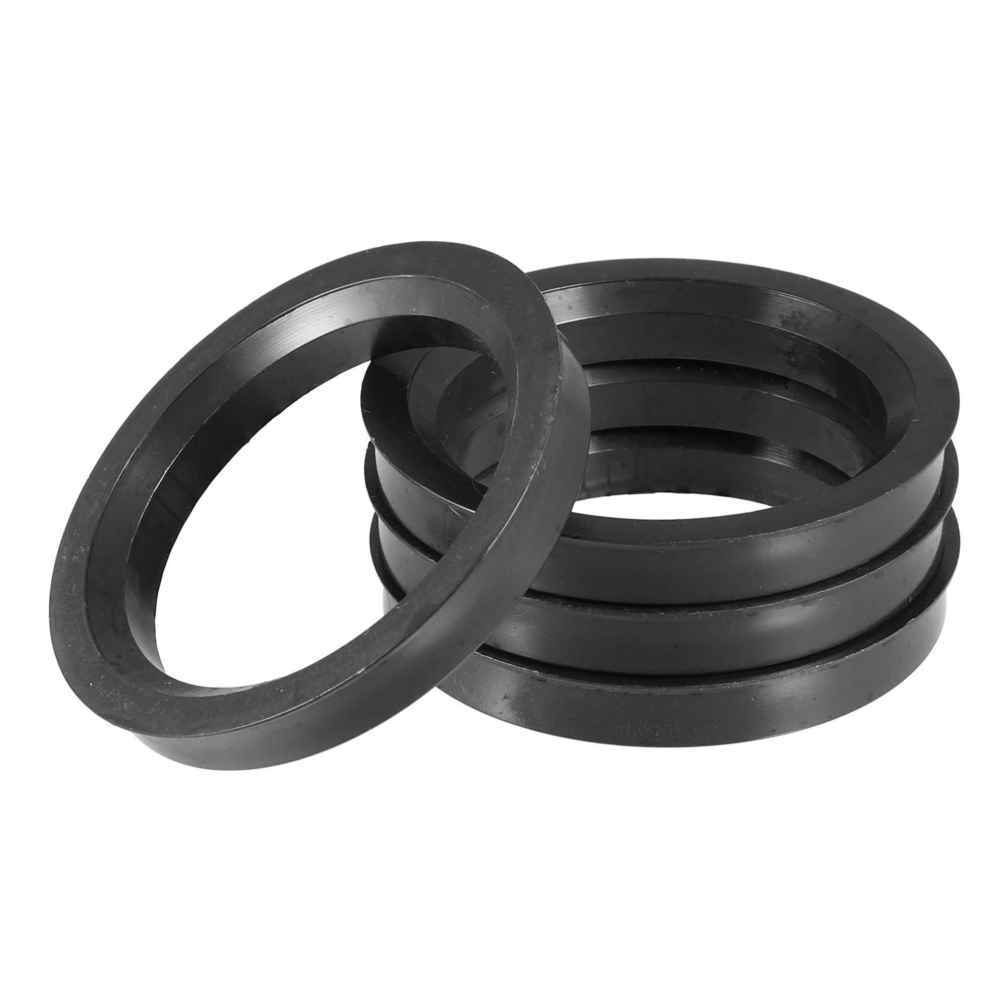ACROPIX 71.5mm To 66.6mm Universal Car Hub Centric Rings Black - Pack Of 4