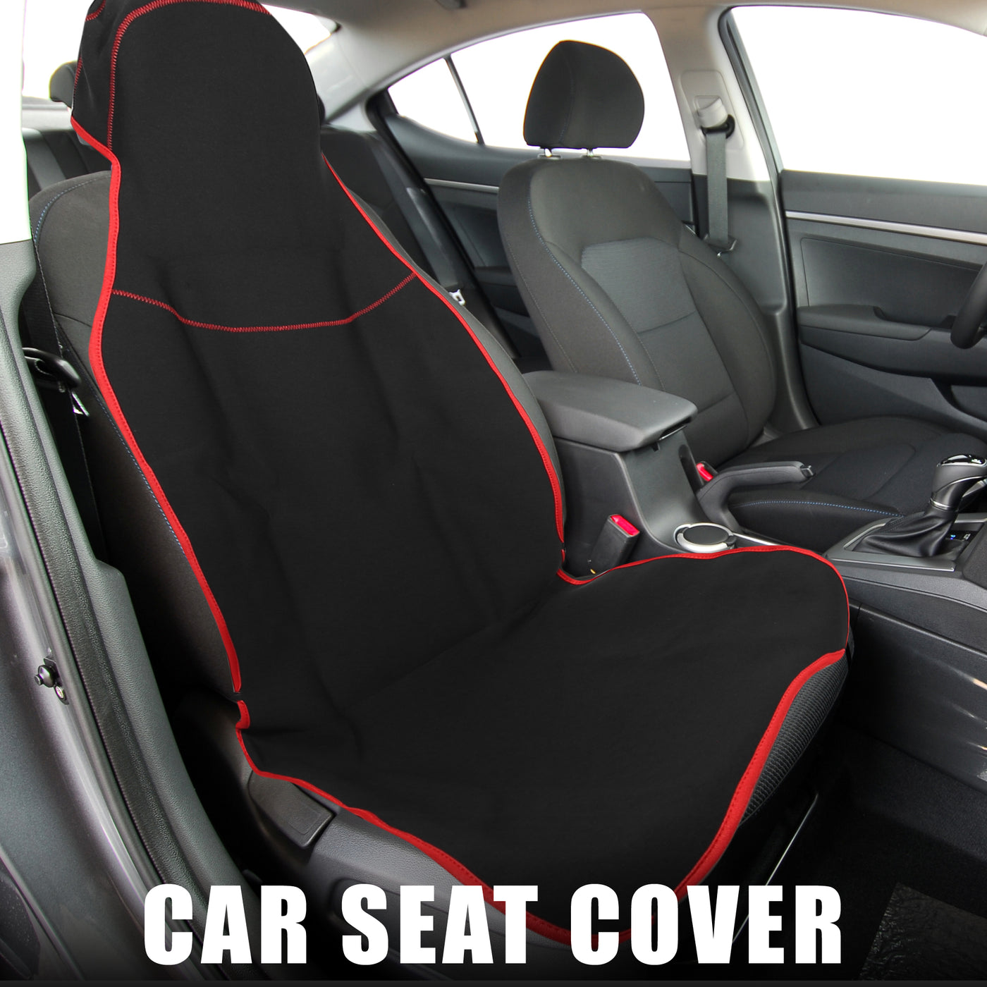 X AUTOHAUX Universal Interior Car Seat Covers Durable Washable Flat Padding Neoprene Car Seat Covers Fit for Cars Trucks and SUVs Red