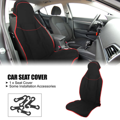 Harfington Universal Interior Car Seat Covers Durable Washable Flat Padding Neoprene Car Seat Covers Fit for Cars Trucks and SUVs Red
