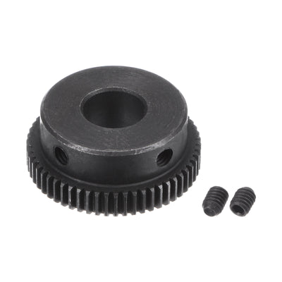 Harfington Uxcell 0.5 Mod 58T 10mm Bore 30mm Outer Dia 45# Carbon Steel Motor Pinion Gear Set
