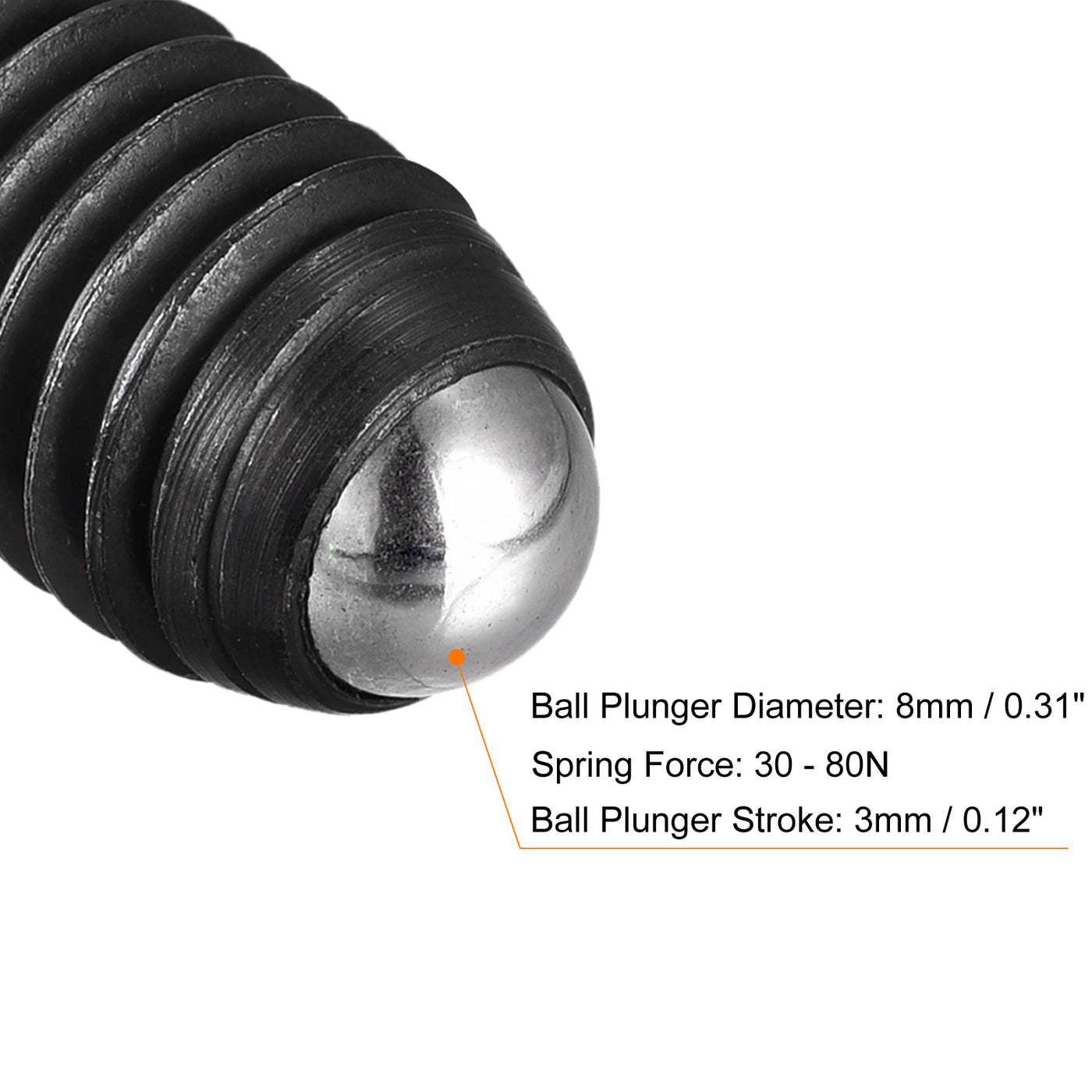 Harfington Ball Point Set Screws, High Carbon Steel Metric Spring Hex Socket Grub Screws