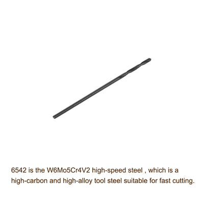 Harfington Uxcell High Speed Steel Twist Drill Bit, 1mm Fully Ground Black Oxide 32mm Long 5Pcs