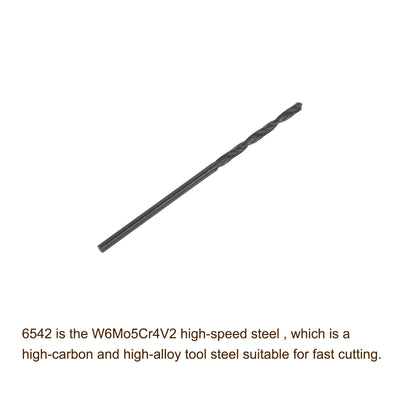 Harfington Uxcell High Speed Steel Twist Drill Bit, 1.4mm Fully Ground Black Oxide 39mm Long 10Pcs