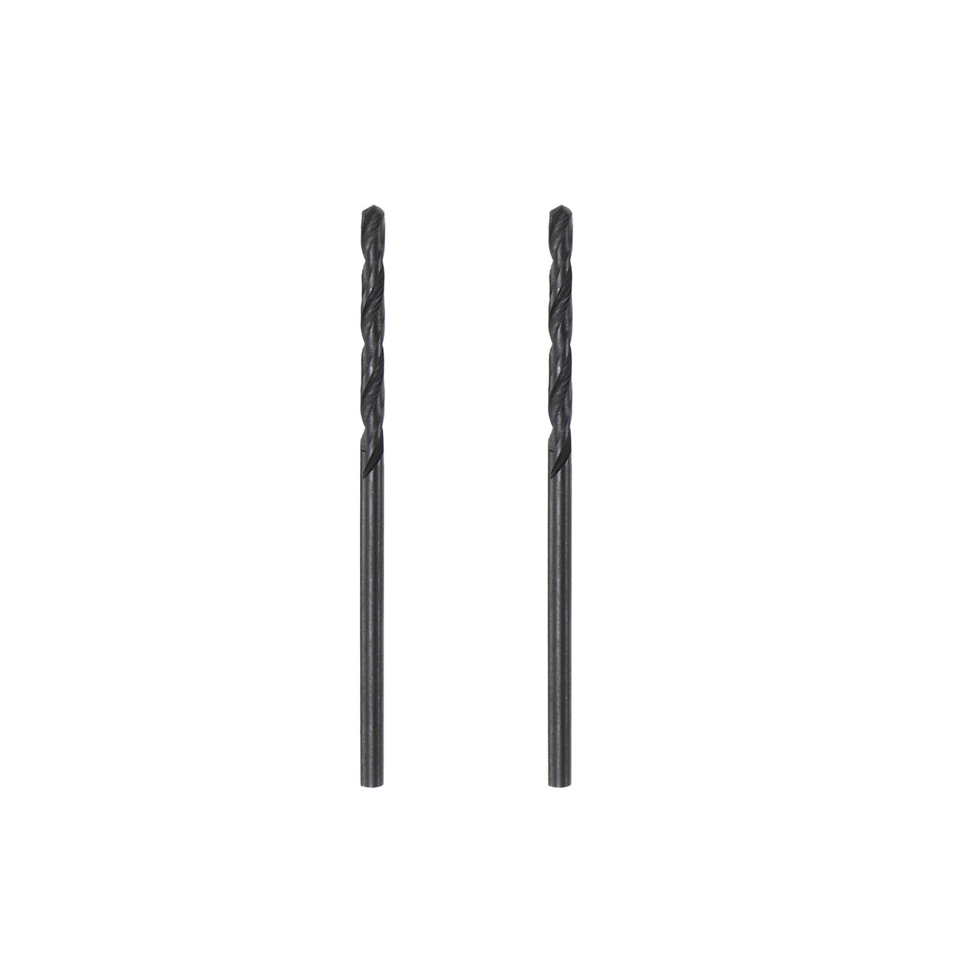 uxcell Uxcell High Speed Steel Twist Drill Bit, 1.7mm Fully Ground Black Oxide 42mm Long 2Pcs