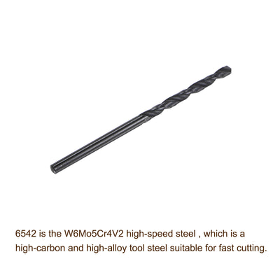Harfington Uxcell High Speed Steel Twist Drill Bit, 2.8mm Fully Ground Black Oxide 59mm Long 2Pcs
