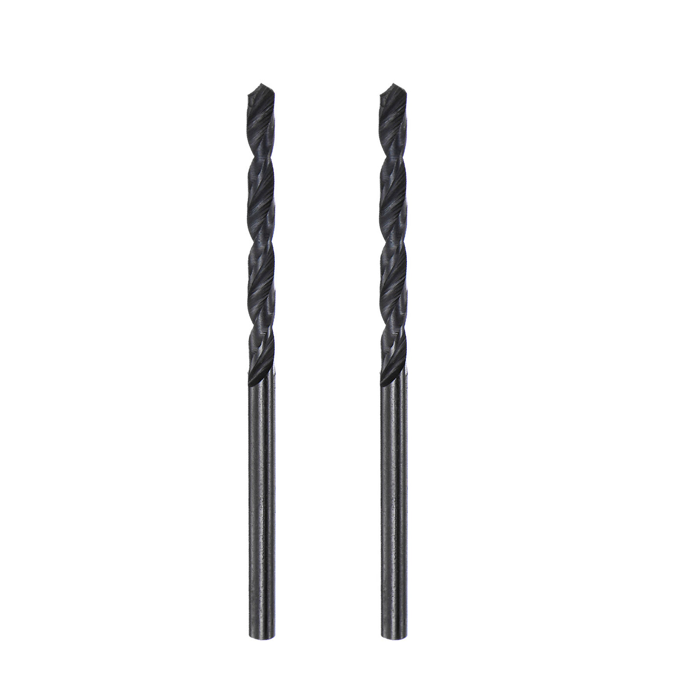 uxcell Uxcell High Speed Steel Twist Drill Bit, 2.8mm Fully Ground Black Oxide 59mm Long 2Pcs