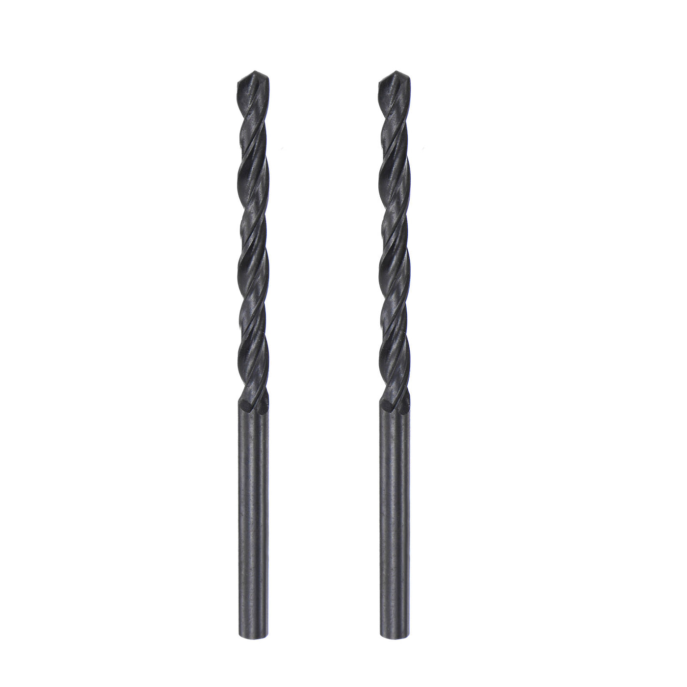 uxcell Uxcell High Speed Steel Twist Drill Bit, 3.6mm Fully Ground Black Oxide 68mm Long 2Pcs