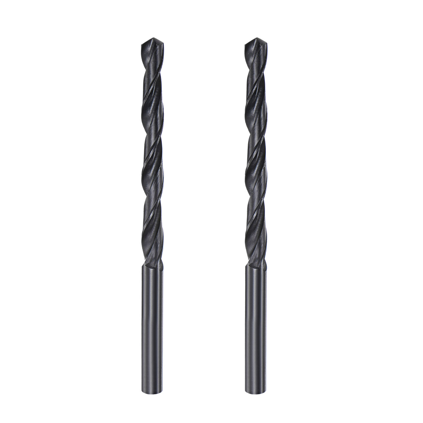 uxcell Uxcell High Speed Steel Twist Drill Bit, 5.6mm Fully Ground Black Oxide 93mm Long 2Pcs