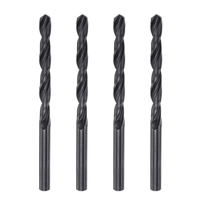 Harfington Uxcell High Speed Steel Twist Drill Bit, 12mm Fully Ground Black Oxide 150mm Long 4Pcs