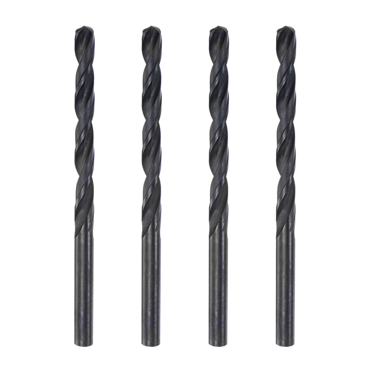 uxcell Uxcell High Speed Steel Twist Drill Bit, 6.6mm Fully Ground Black Oxide 110mm Long 4Pcs