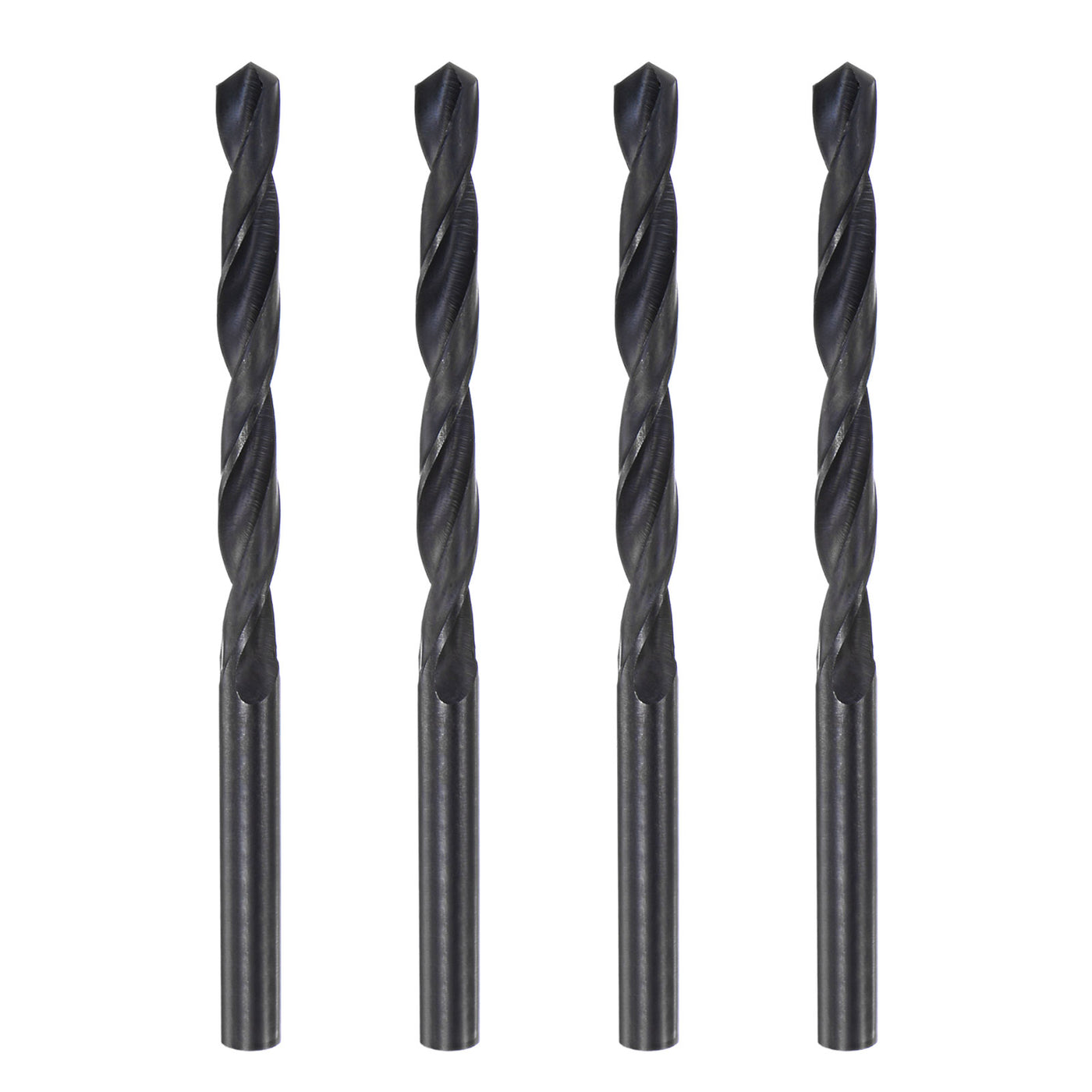 uxcell Uxcell High Speed Steel Twist Drill Bit, 6.8mm Fully Ground Black Oxide 110mm Long 4Pcs