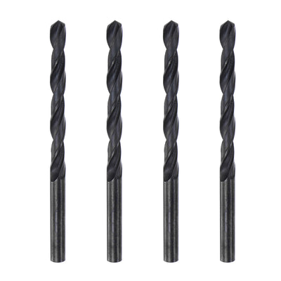 Harfington Uxcell High Speed Steel Twist Drill Bit, 7mm Fully Ground Black Oxide 110mm Long 4Pcs