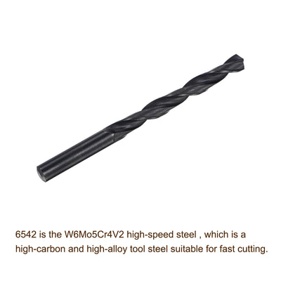 Harfington Uxcell High Speed Steel Twist Drill Bit, 8.5mm Fully Ground Black Oxide 115mm Long 4Pcs