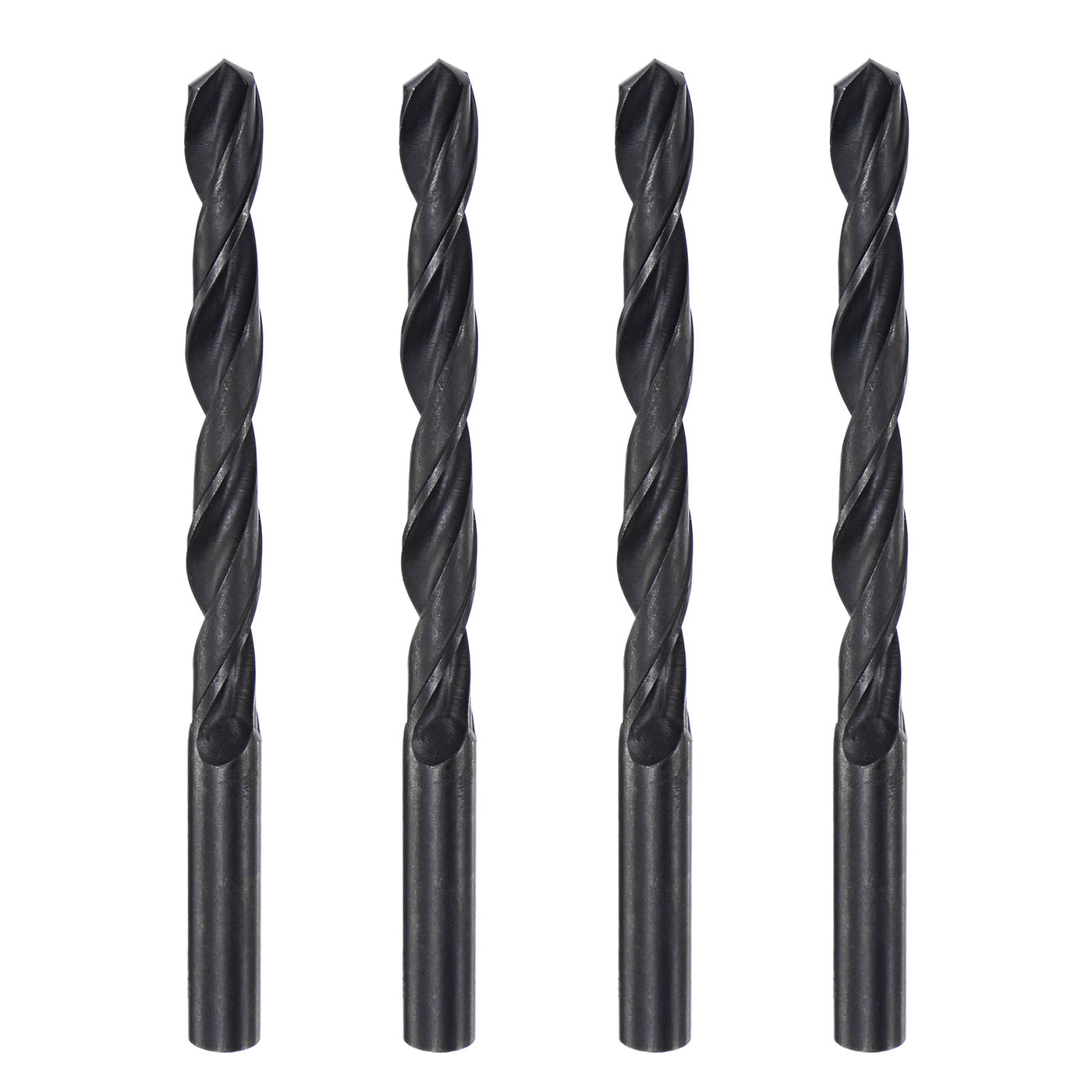 uxcell Uxcell High Speed Steel Twist Drill Bit, 8.5mm Fully Ground Black Oxide 115mm Long 4Pcs