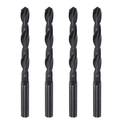 Harfington Uxcell High Speed Steel Twist Drill Bit, 8.5mm Fully Ground Black Oxide 115mm Long 4Pcs