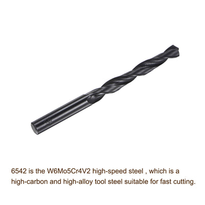 Harfington Uxcell High Speed Steel Twist Drill Bit, 10.5mm Fully Ground Black Oxide 130mm Long 4Pc