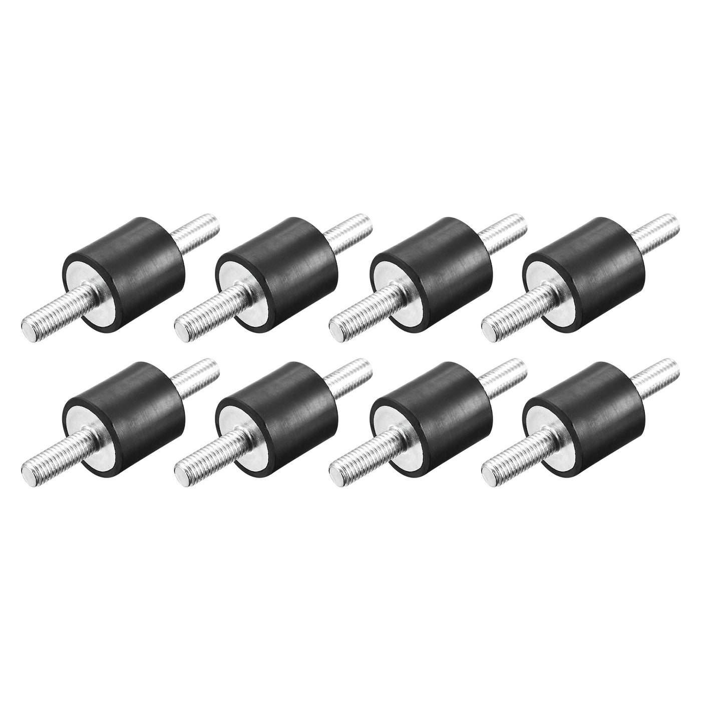uxcell Uxcell Rubber Mounts 8pcs M8x23mm Male Vibration Isolator Shock Absorber D25mmxH25mm