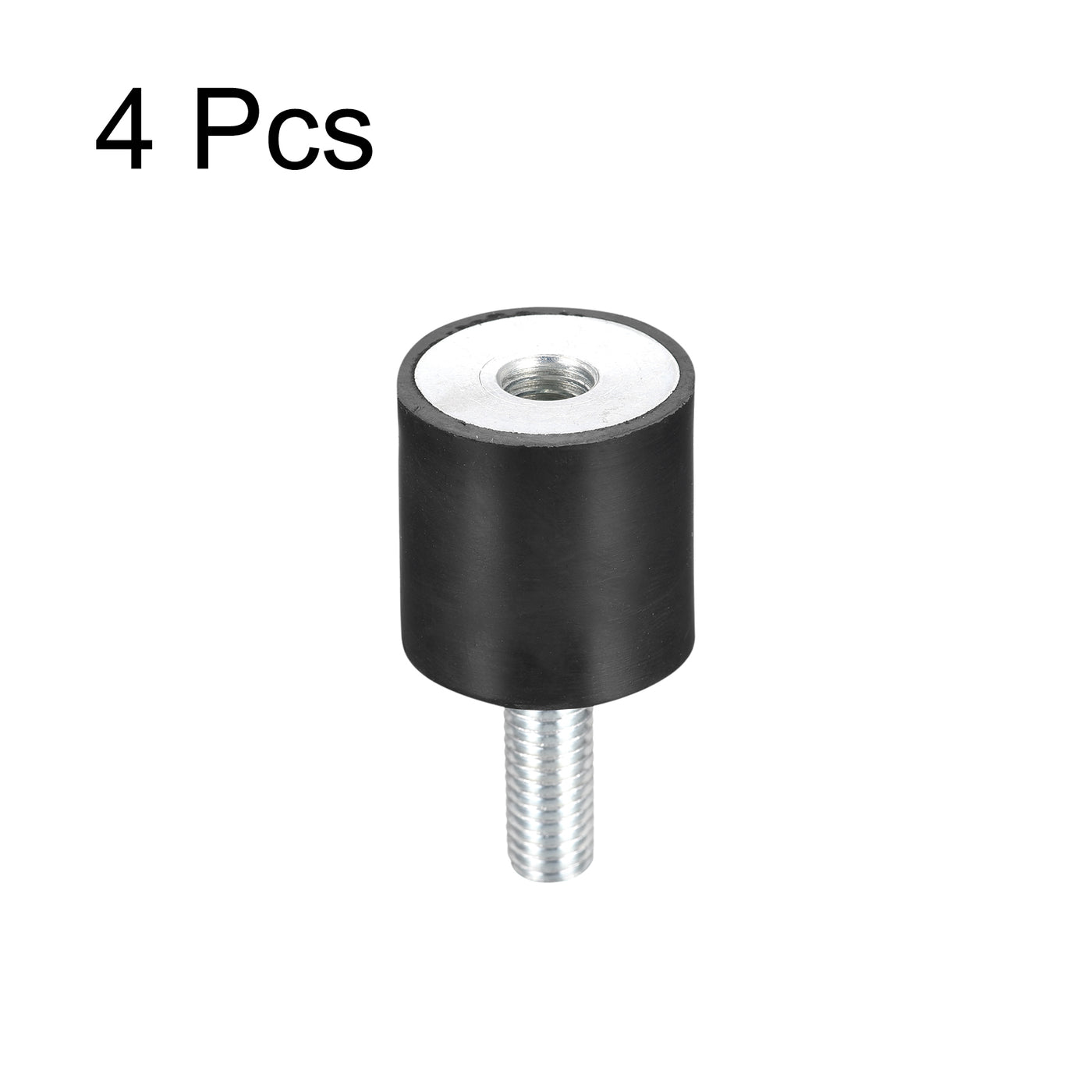uxcell Uxcell Rubber Mounts 4pcs M8x23mm Vibration Isolator Shock Absorber D25mmxH25mm