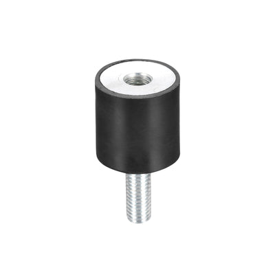 Harfington Uxcell Rubber Mounts M8 Male/Female Vibration Isolator Shock Absorber D25mmxH25mm
