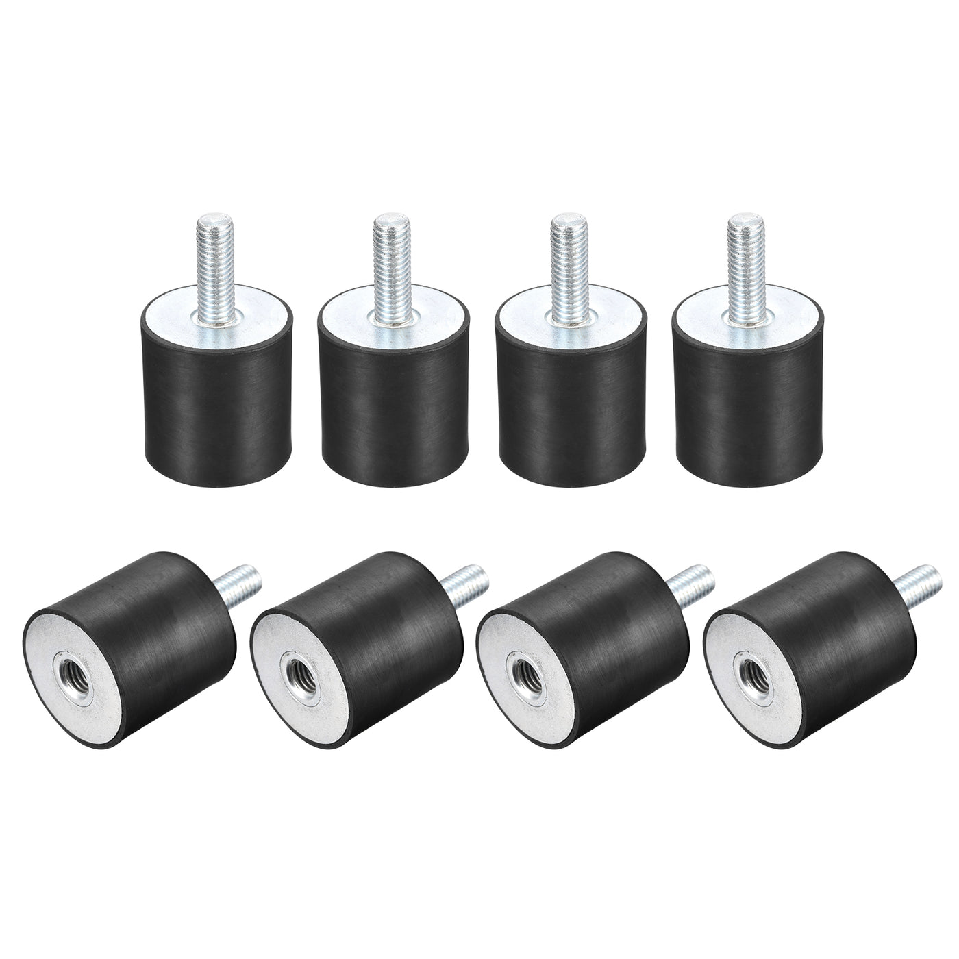 uxcell Uxcell Rubber Mounts 8pcs M10 Male/Female Vibration Isolator Shock Absorber D40mmxH40mm