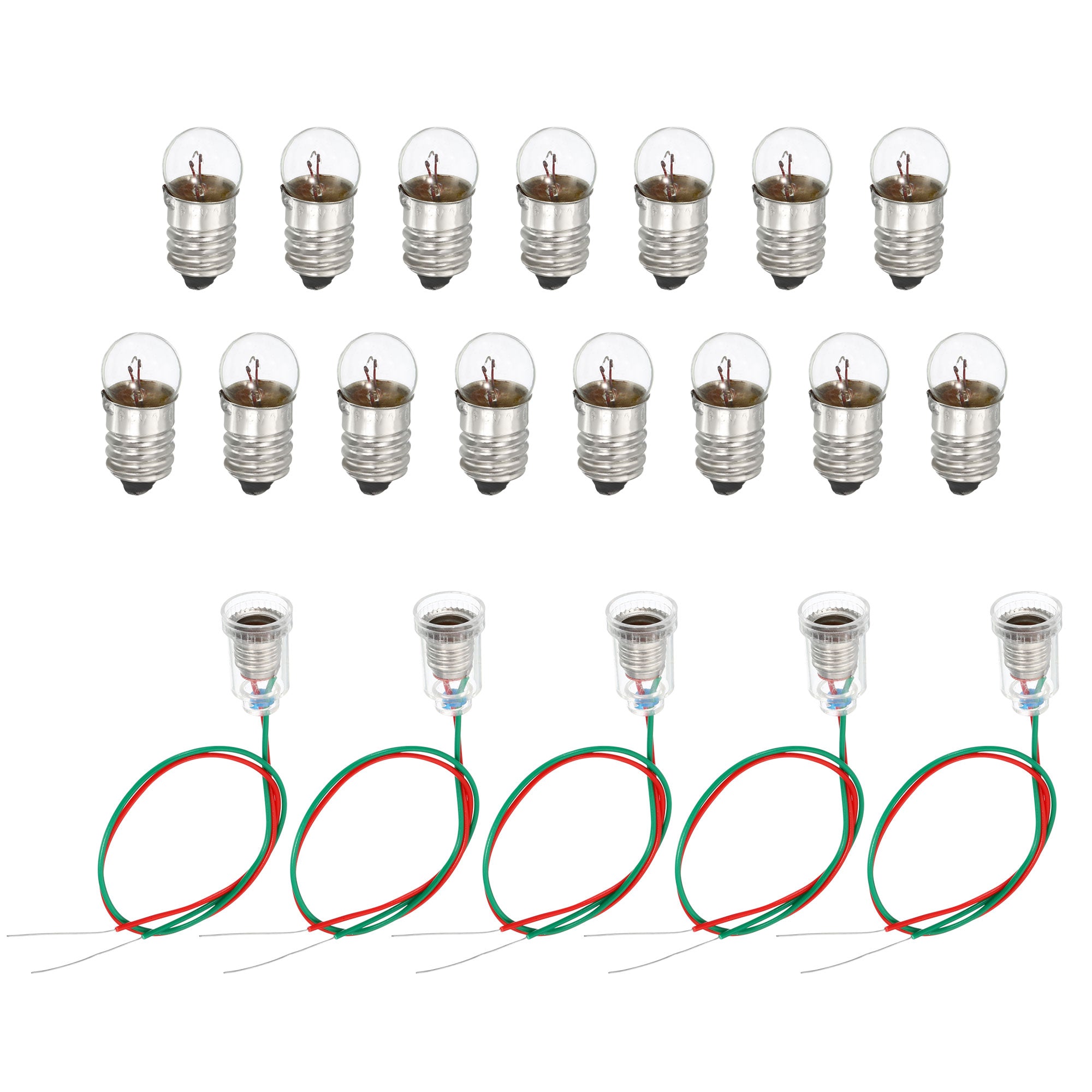 Screw Base Miniature Bulbs Mini Lamps, with Lamp Holders | Harfington