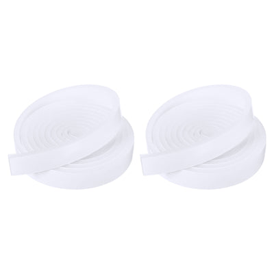 Harfington 2pcs 20mmx6mmx2m PU Foam Seal Tape Adhesive Insulation Weatherstrip, White
