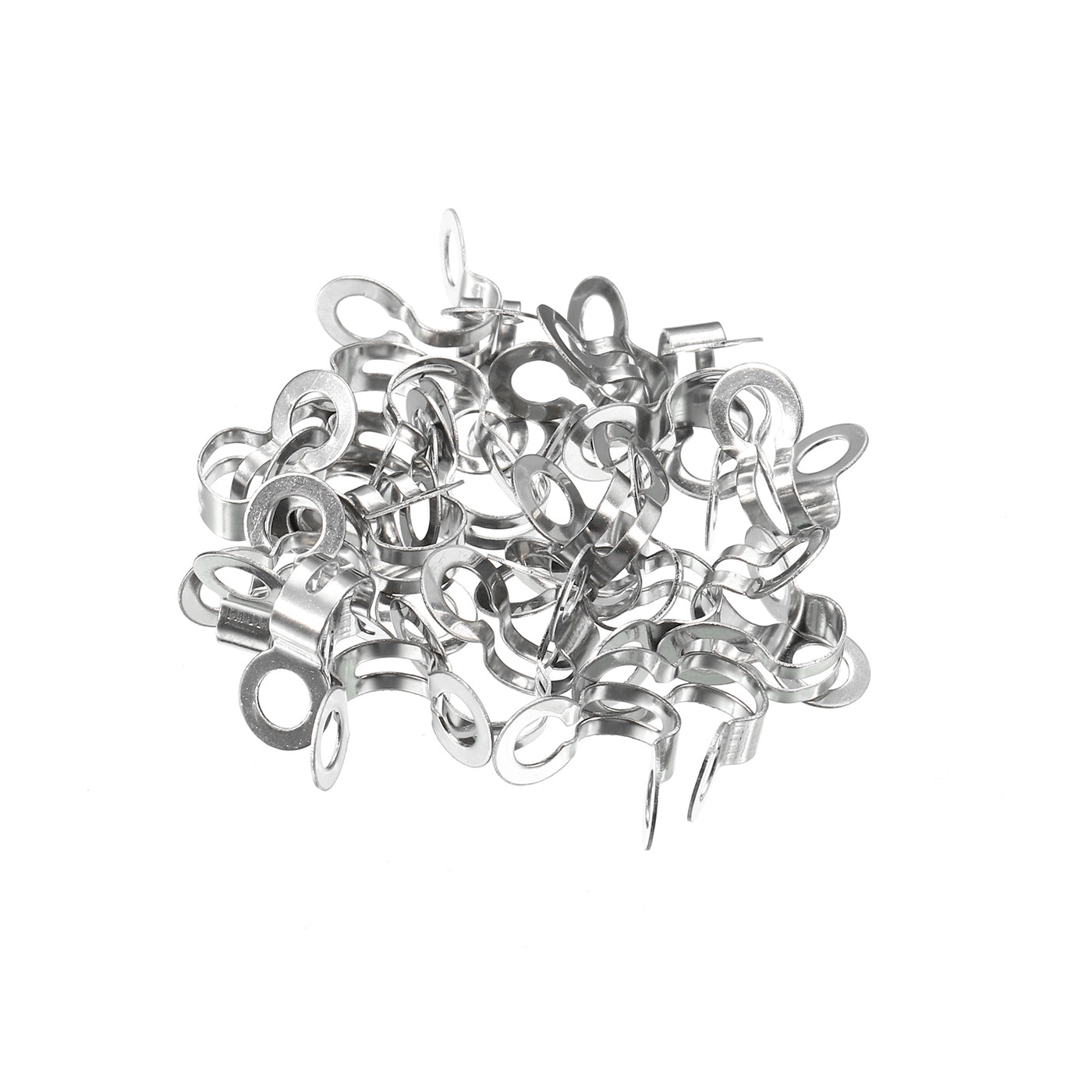 Harfington Ball Chain Connectors, Stainless Steel Double Ring Clasp Fit for 2.4/3/4.5/6mm Ball Chain Ceiling Fan Lamp Pull Loop, Silver Pack of 80