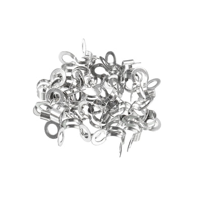 Harfington Ball Chain Connectors, Stainless Steel Double Ring Clasp Fit for 2.4/3/4.5/6mm Ball Chain Ceiling Fan Lamp Pull Loop, Silver Pack of 80