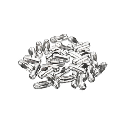 Harfington Ball Chain Connector Clasps, Stainless Steel Replacement Cord Connector Fit for 1.5/2/2.4/3.2/4.5/5/6mm Beaded Ball Chain, Silver Pack of 140
