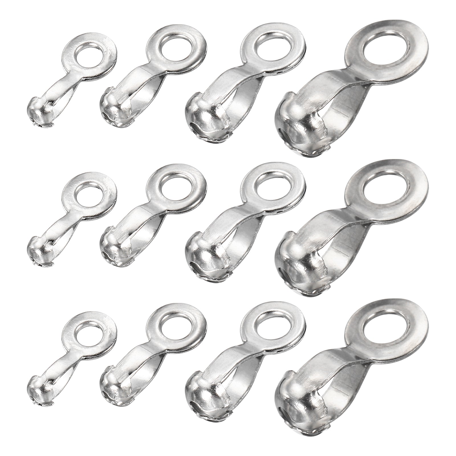 Ball Chain Connector, Stainless Steel Pull Loop Crimp Link Clasp
