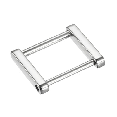 Harfington Uxcell 1.4 Inch Rectangle Screw Ring Buckle Strap Connector Purse Bag Loop, 2Pcs Silver