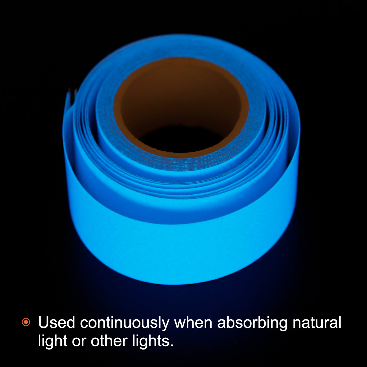 Harfington Glow in the Dark Tape 1" x 9.8 ft Luminous Fluorescent Sign Sticker Blue