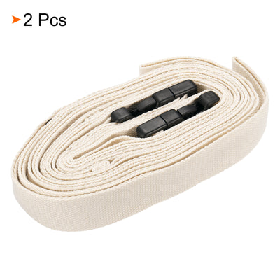 Harfington Air Conditioner Cover Fastening Strap 138 Inches Long Oxford Cloth Dustproof for Outdoor Units Central AC Covers Beige 2 Pack