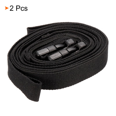 Harfington Air Conditioner Cover Fastening Strap 138 Inches Long Oxford Cloth Durable for Outdoor Units Central AC Covers Black 2 Pack