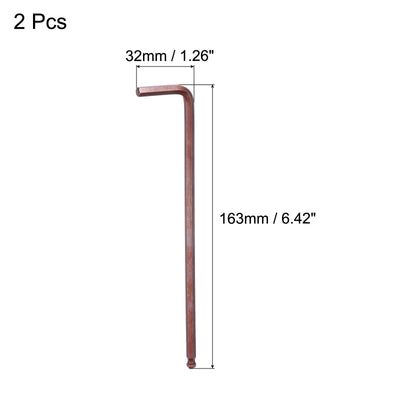 Harfington Ball End Hex Key Wrench, L Shaped Long Arm S2 Steel Repairing Tools