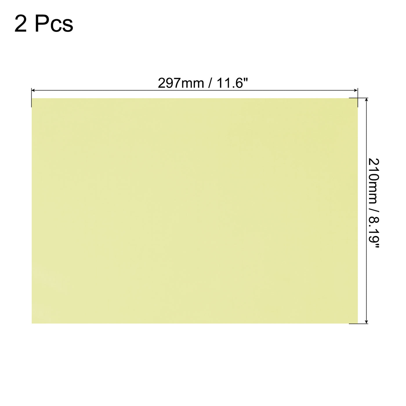 Harfington Glow in the Dark Paper,Self-Adhesive Sticker A4 (8.2x11.6inch) Light Green 2pcs