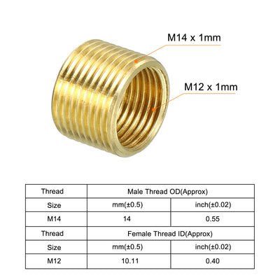 Harfington Thread Reducing Nuts Insert Brass Adapters Long Pipe Fitting Conversion Sleeve Reducer